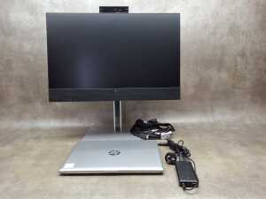 HP ProBook laptop plus keyboard, monitor, mouse and cables - 4