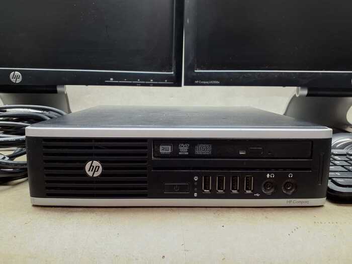 HP Compaq Elite 8300 SFF PC plus 2 monitors