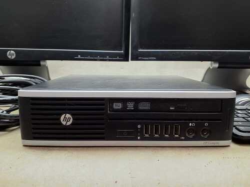 HP Compaq Elite 8300 SFF PC plus 2 monitors
