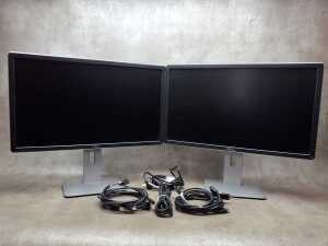 A pair of Dell LCD monitors - 2