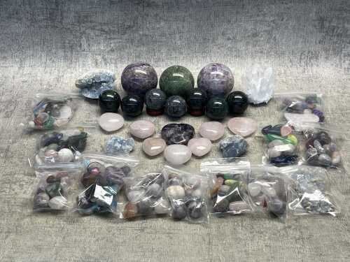 Group of crystals & gemstones