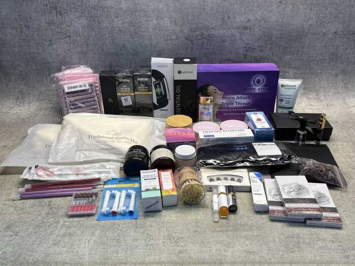 Group of beauty products