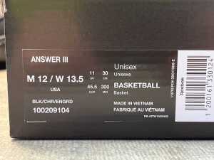 Reebok Answer III size US 12 Men's - 5