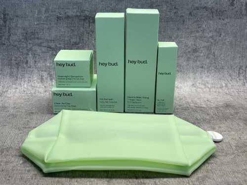Group of Hey Bud beauty products