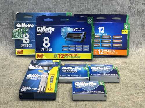 Group of Gillette products