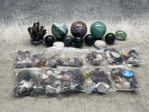 Group of crystals & gemstones