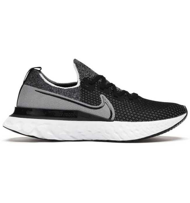 Nike React Infinity Run Flyknit Black White, Men's US 12*