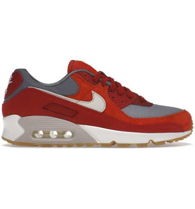 Nike Air Max 90 Premium 'Gym Red Smoke Grey', Men's US 11*