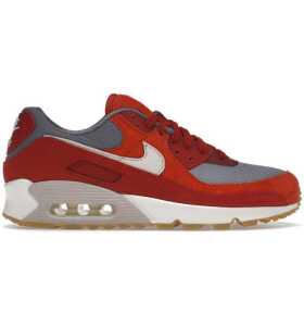 Nike Air Max 90 Premium 'Gym Red Smoke Grey', Men's US 11*