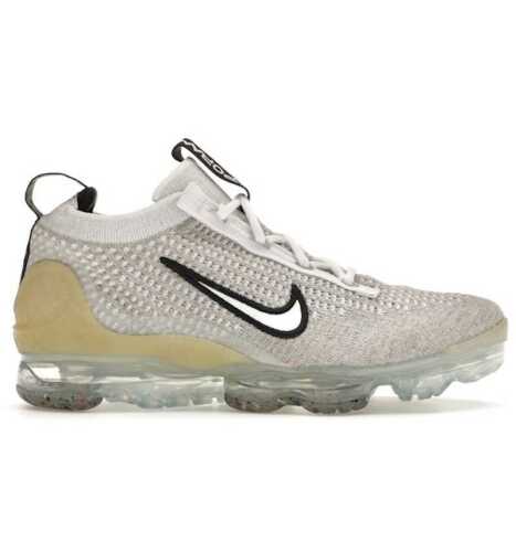 Nike Air VaporMax 2021 Flyknit 'White Metallic Silver', Kids US 6Y*