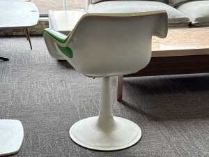Pair of Sebel green vinyl chairs with Italian dining table - 4