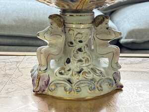 Capodimonte ceramic lidded centrepiece bowl - 4