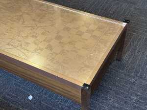 1970s anodised copper coffee table with wine rack - 2