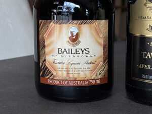 Three bottles of fortified wines including Wolf Blass tawny port 750mL in presentation box, - 2
