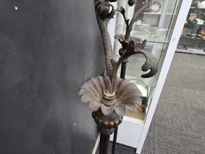 Pair of decorative wrought iron floor lamps - 6