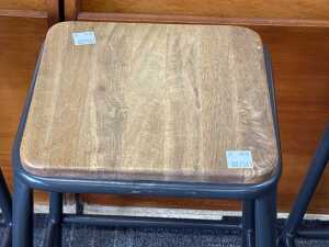 Set of four industrial-style low stools - 3