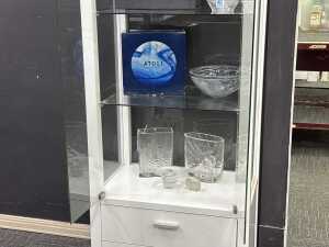 White metal and glass display cabinet - 3