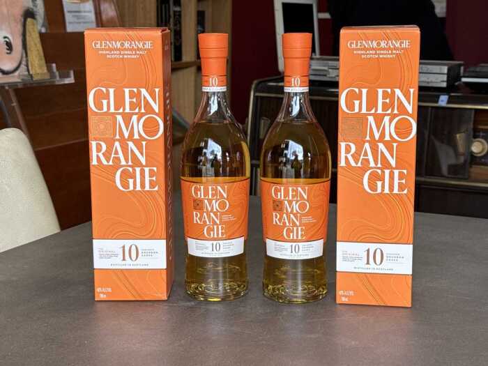 Two bottles of Glenmorangie 10yo Scotch whisky in original boxes