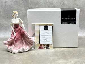 Royal Doulton Pretty Ladies 'Stephanie' porcelain figure in original box - 5