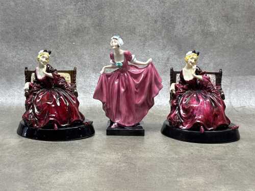 Three Royal Doulton porcelain figures