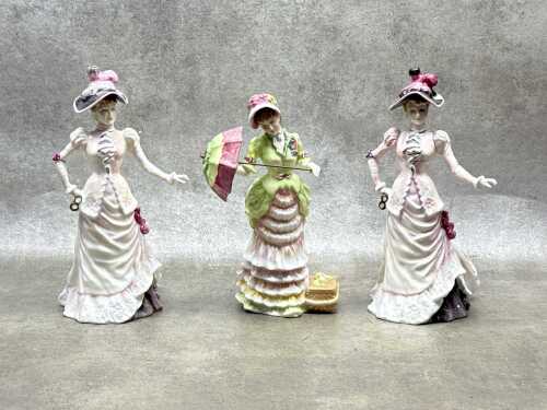 Three Royal Doulton British Sporting Heritage porcelain figures