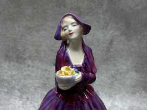 Three Royal Doulton 'Dorcas' porcelain figures in different colourways - 3