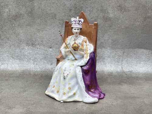 Royal Doulton Classics 'Queen Elizabeth II Coronation' porcelain figure in original box