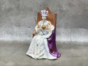 Royal Doulton Classics 'Queen Elizabeth II Coronation' porcelain figure in original box