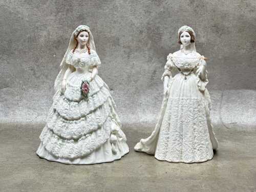 Two Coalport limited edition 19th century British Royal porcelain figures