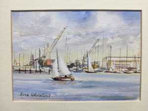 Bess Whitehurst (1916-2008), pair of boating scenes, watercolour paintings on paper - 2