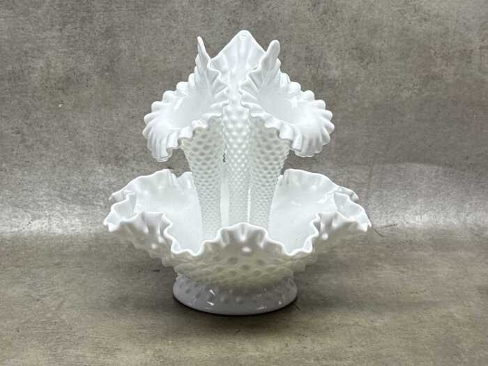 Fenton milk glass epergne.