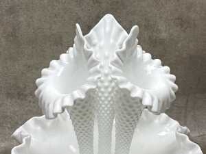 Fenton milk glass epergne. - 2
