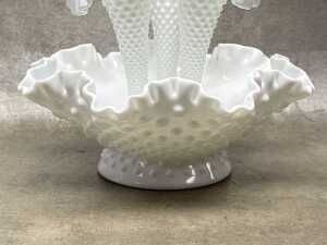 Fenton milk glass epergne. - 3