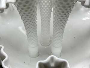 Fenton milk glass epergne. - 4