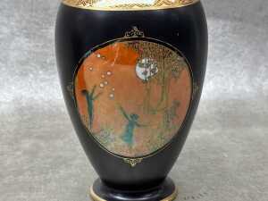 Pair of Carlton Ware 'Moonlight Cameo' porcelain vases, A/F - 2