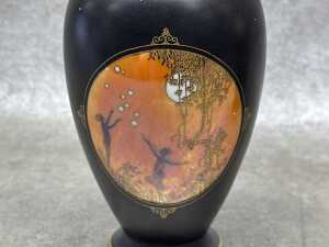 Pair of Carlton Ware 'Moonlight Cameo' porcelain vases, A/F - 3