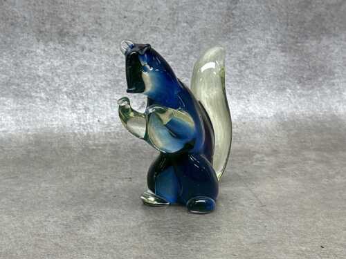 Uranium art glass squirrel figure