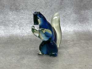 Uranium art glass squirrel figure