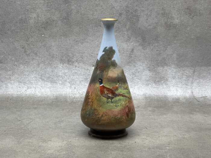 Antique porcelain vase hand painted by G. Sergeant
