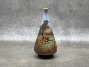 Antique porcelain vase hand painted by G. Sergeant