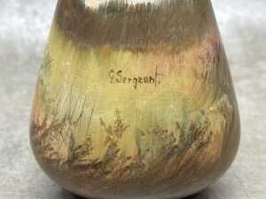 Antique porcelain vase hand painted by G. Sergeant - 4