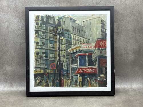 Don Angus, Parisian scene. Oil painting on canvas