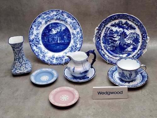English porcelain, mainly blue and white