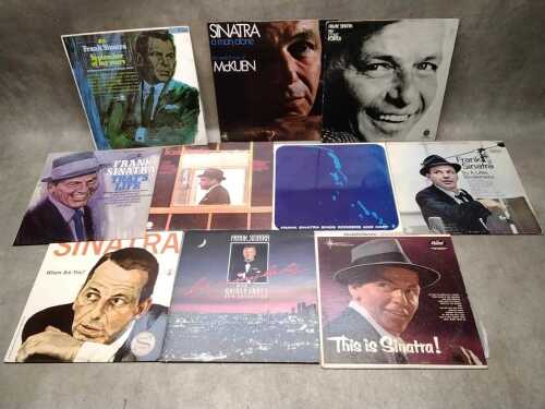 Ten Frank Sinatra vinyl records