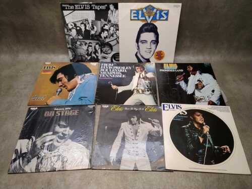 Eight Elvis Presley vinyl records
