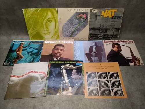Ten Cannonball and Nat Adderley Jazz vinyl records
