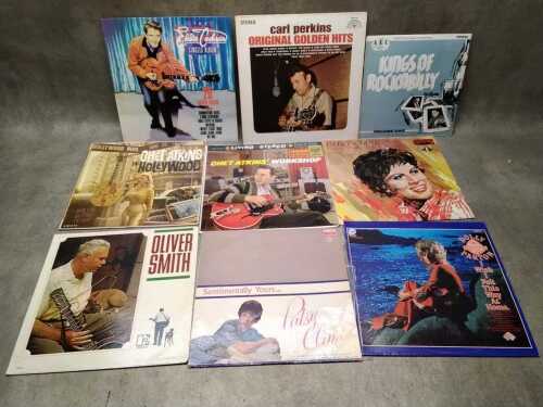 Nine Country and Rockabilly vinyl records