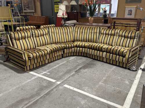 Mid-century modern seven-piece modular lounge suite