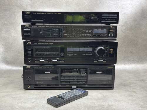 Four-piece JVC hi-fi system