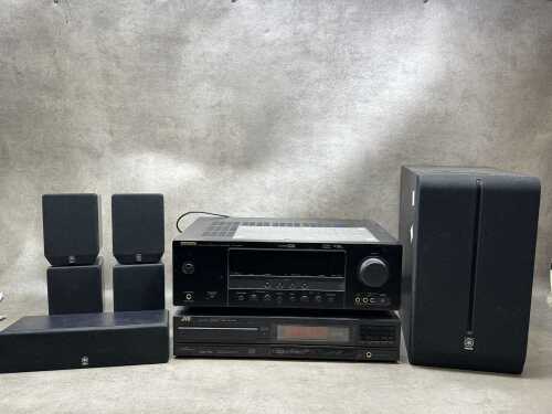 Yamaha home theatre system with JVC CD player